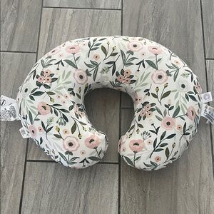 Boppy Floral Nursing Pillow with Pink and Green Accents